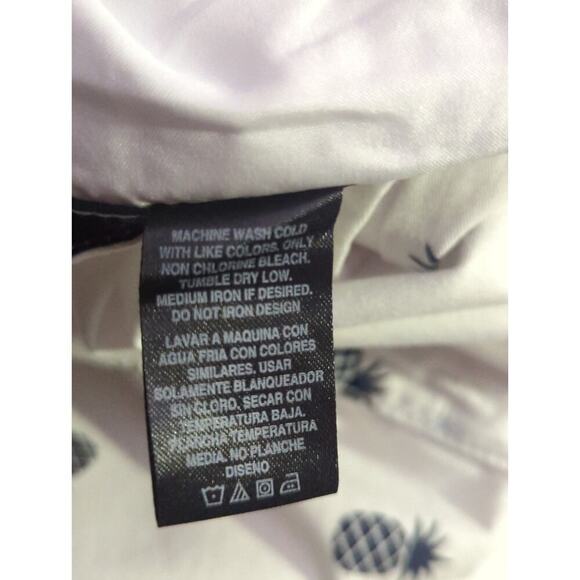 Beverly Hills Polo Club Shorts Men's 38‎ White Blue Pineapple Print Cruise - Picture 12 of 14